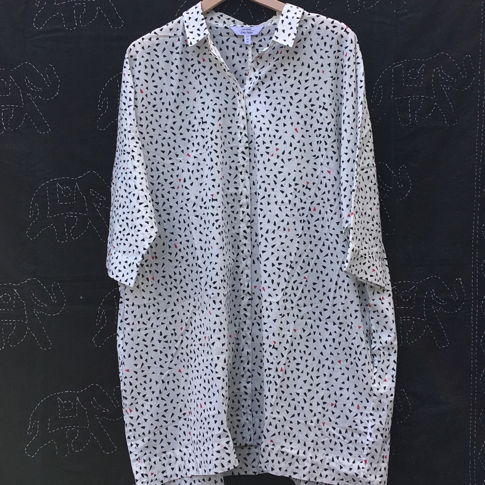 & OTHER STORIES COTTON PRINT MINI DRESS WITH FLAIR